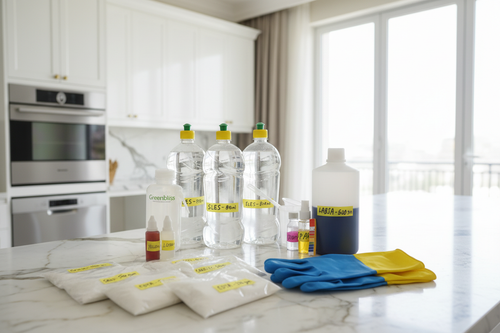 Greenbliss Dishwash Kit on Luxury Counter