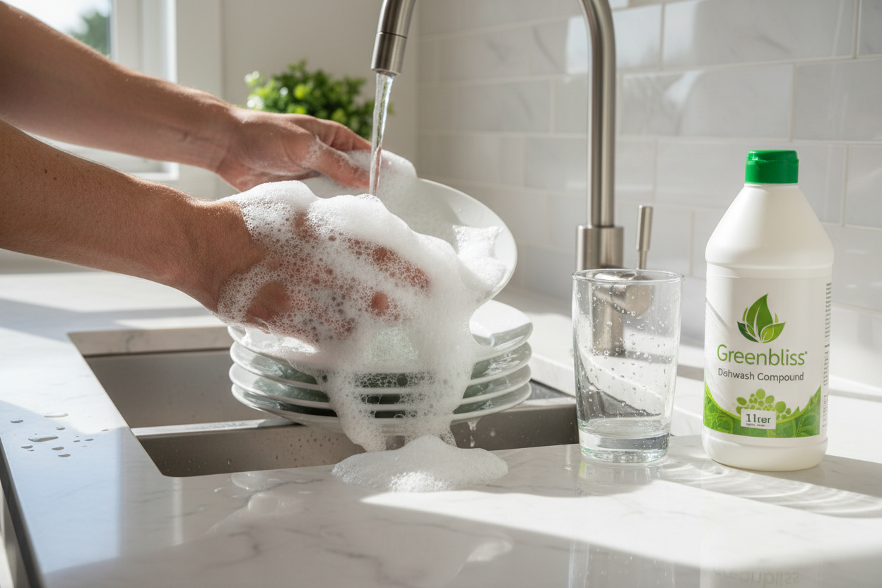 Dishwashing with Greenbliss Compound